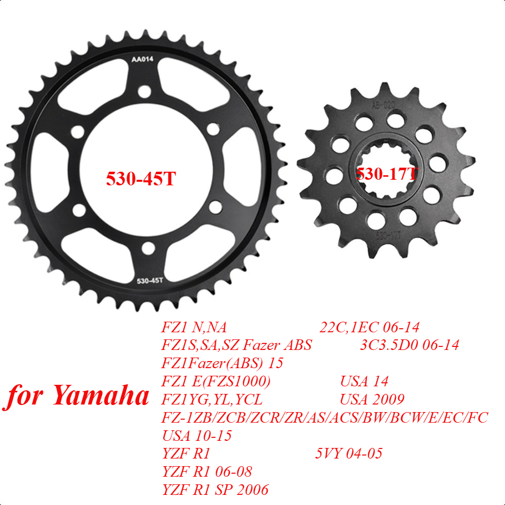 428 Chain - 530 17T 530-45T moto pignon avant