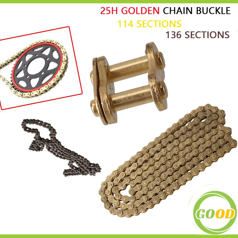 Bike Chain - Chaîne 25H 114 dorée, chaîne 25H