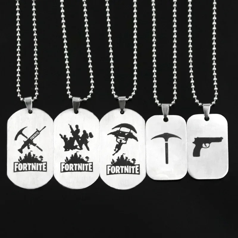 Steel Chain - Collier Fortnite Anime en Acier Inoxydable,