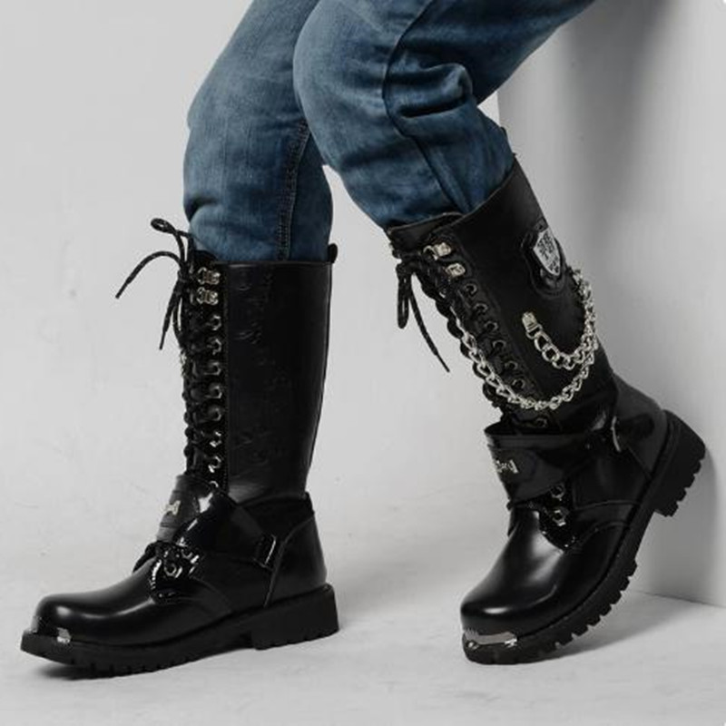 Steel Chain - Bottes de moto de luxe pour