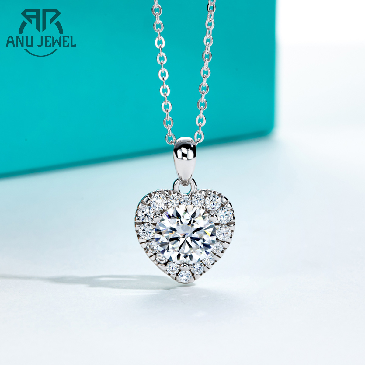 Ansi Chain - AnuJewel-Collier pendentif en forme de cœur