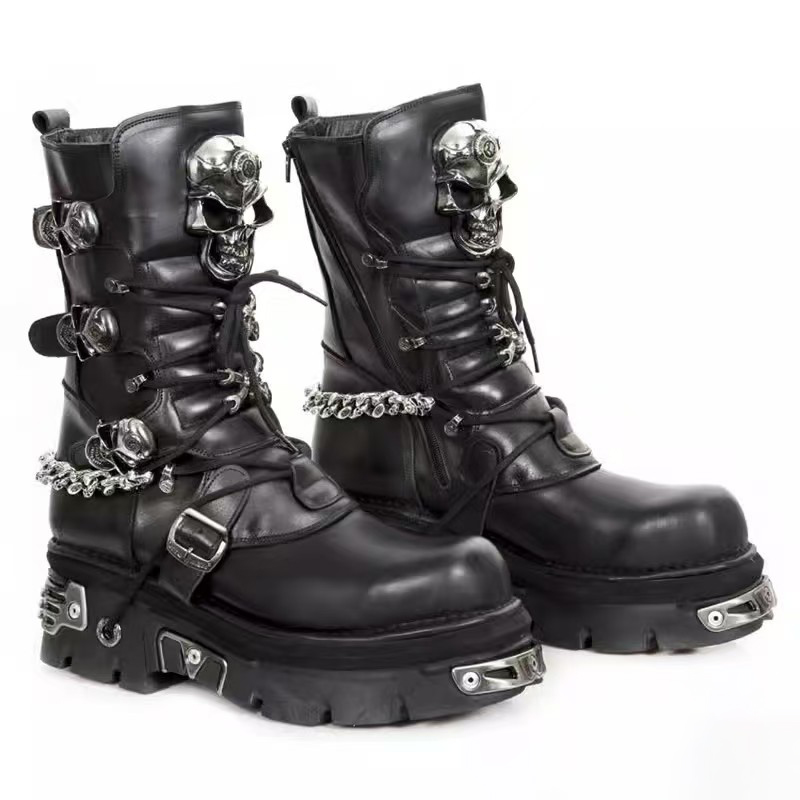Bottes de moto en cuir véritab - Motorcycle Chain avis et prix