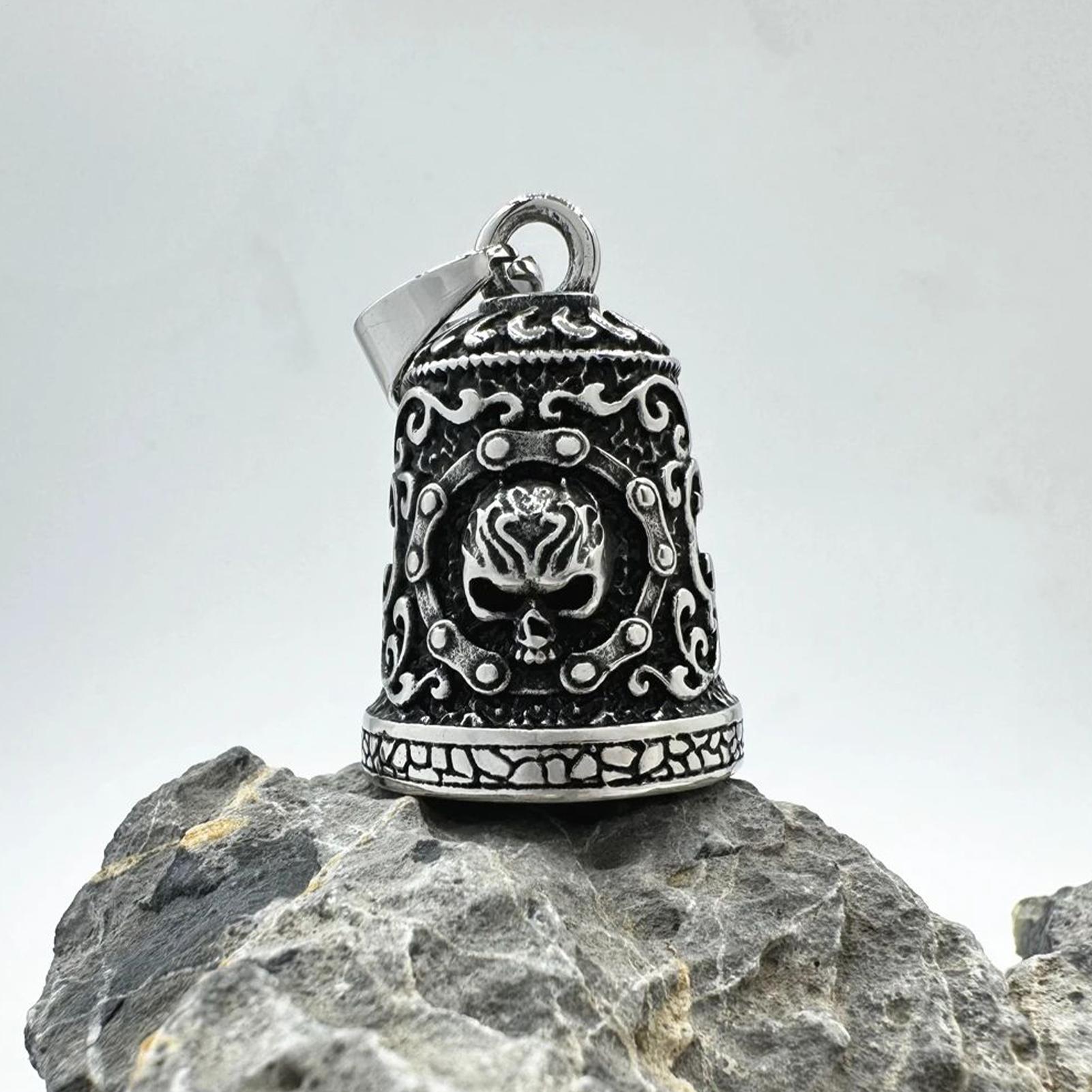 Breloque cloche tête de mort p - Motorcycle Chain avis et prix