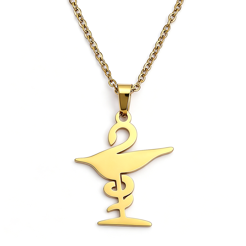Collier Hygieia, pendentif sym - Steel Chain avis et prix